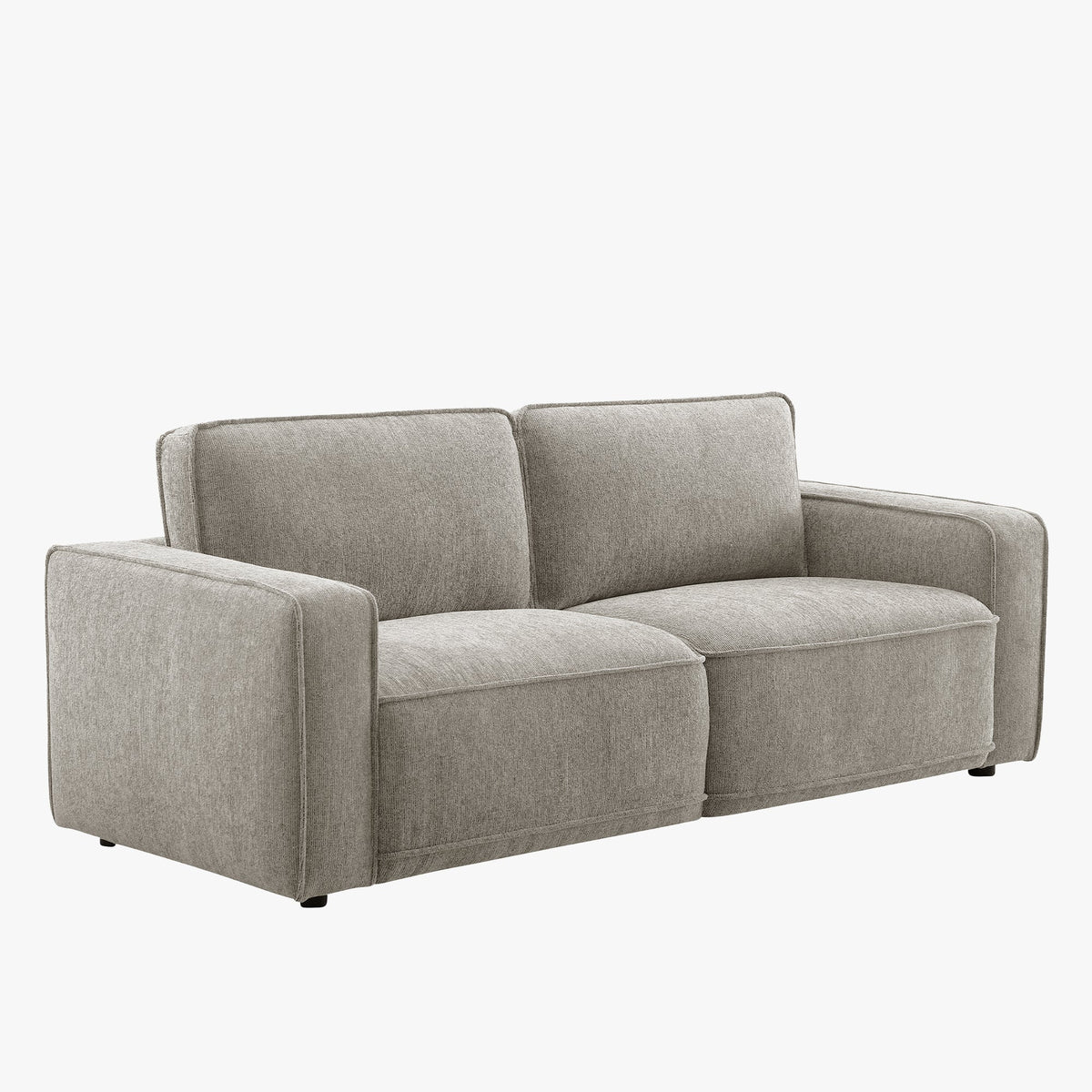 KALYA Canapé 3 places en tissu taupe