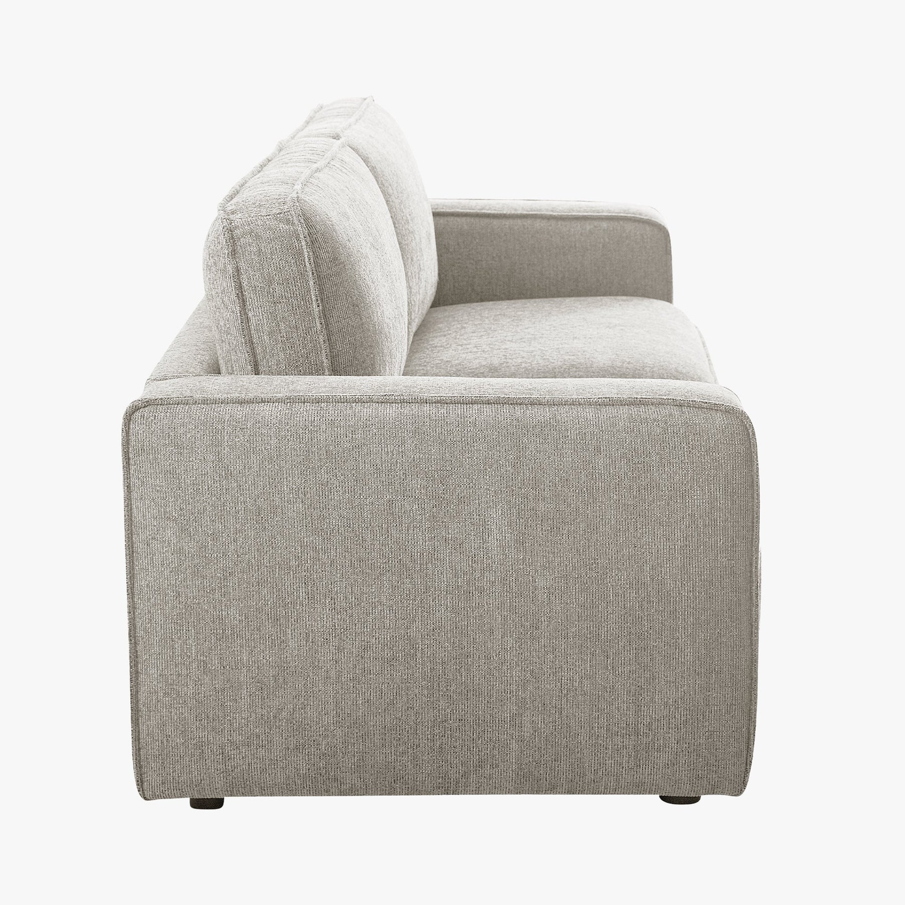 KALYA Canapé 3 places en tissu taupe