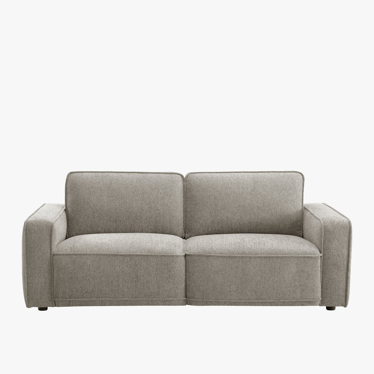 KALYA Canapé 3 places en tissu taupe