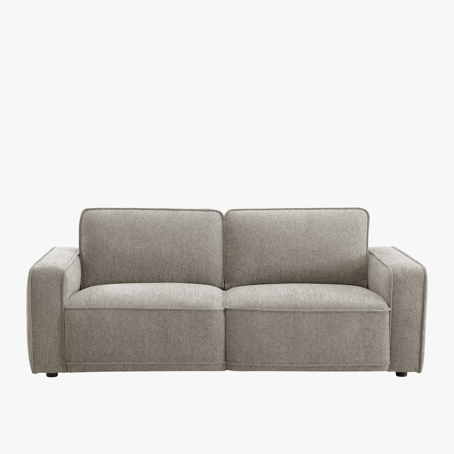 KALYA Canapé 3 places en tissu taupe