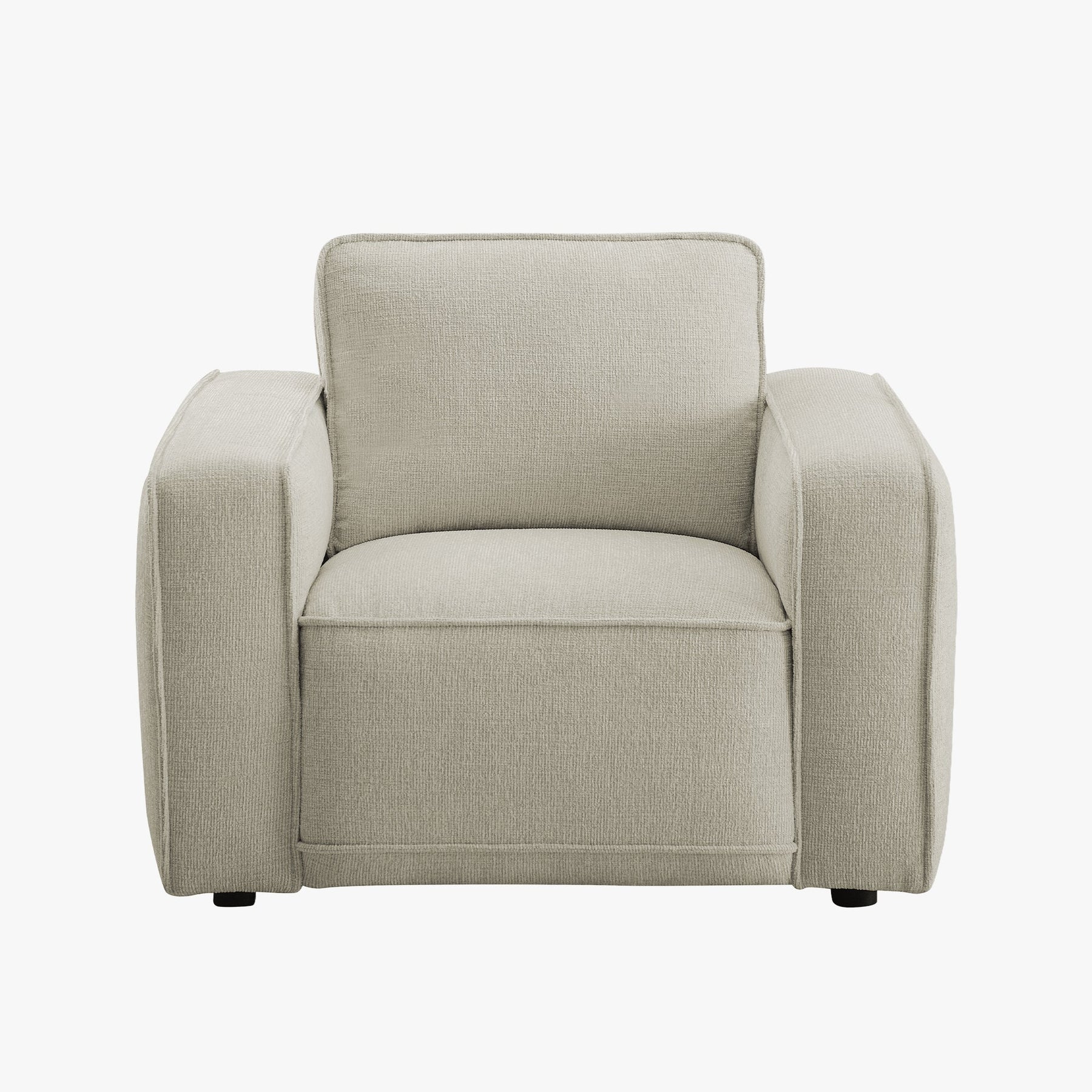 KALYA Fauteuil en tissu beige