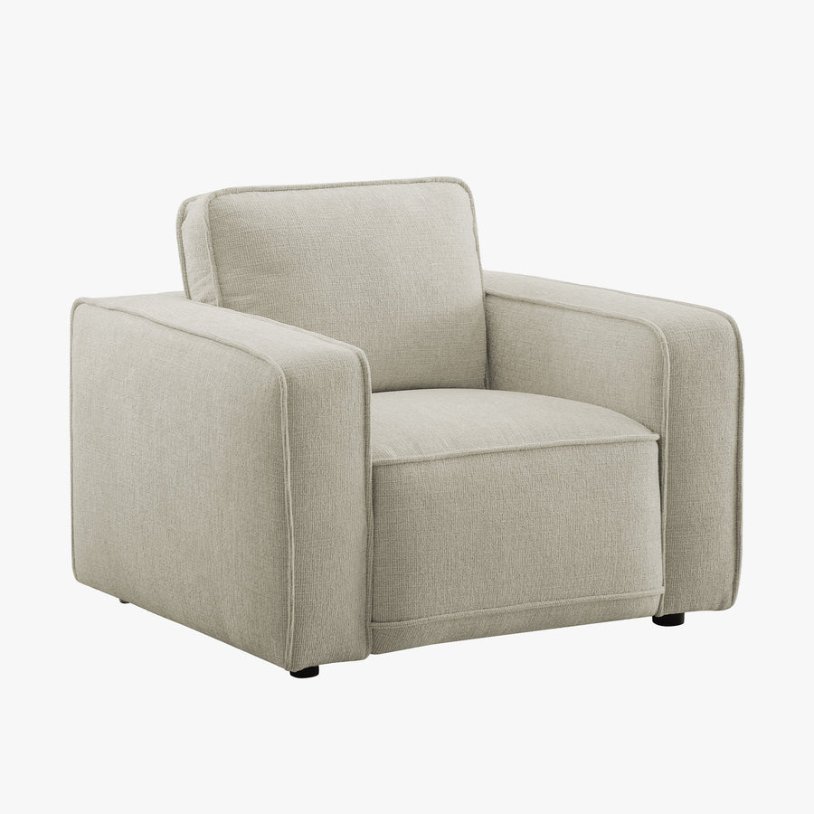 KALYA Fauteuil en tissu beige