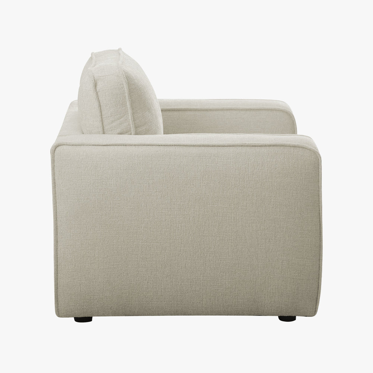 KALYA Fauteuil en tissu beige