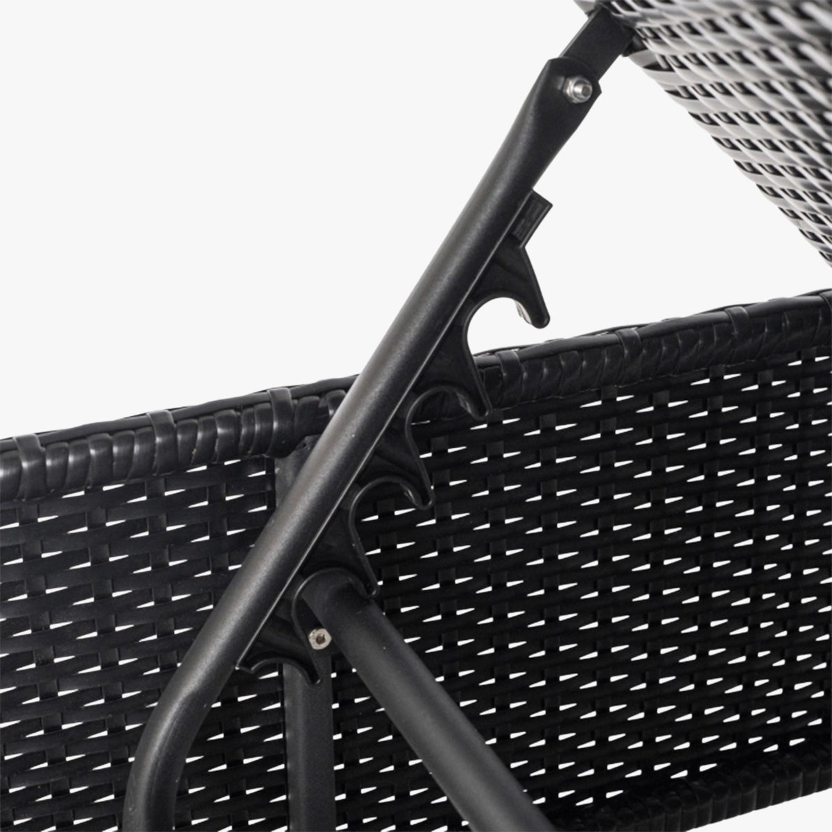 LARGO Fauteuil de jardin en rotin et tissu marron