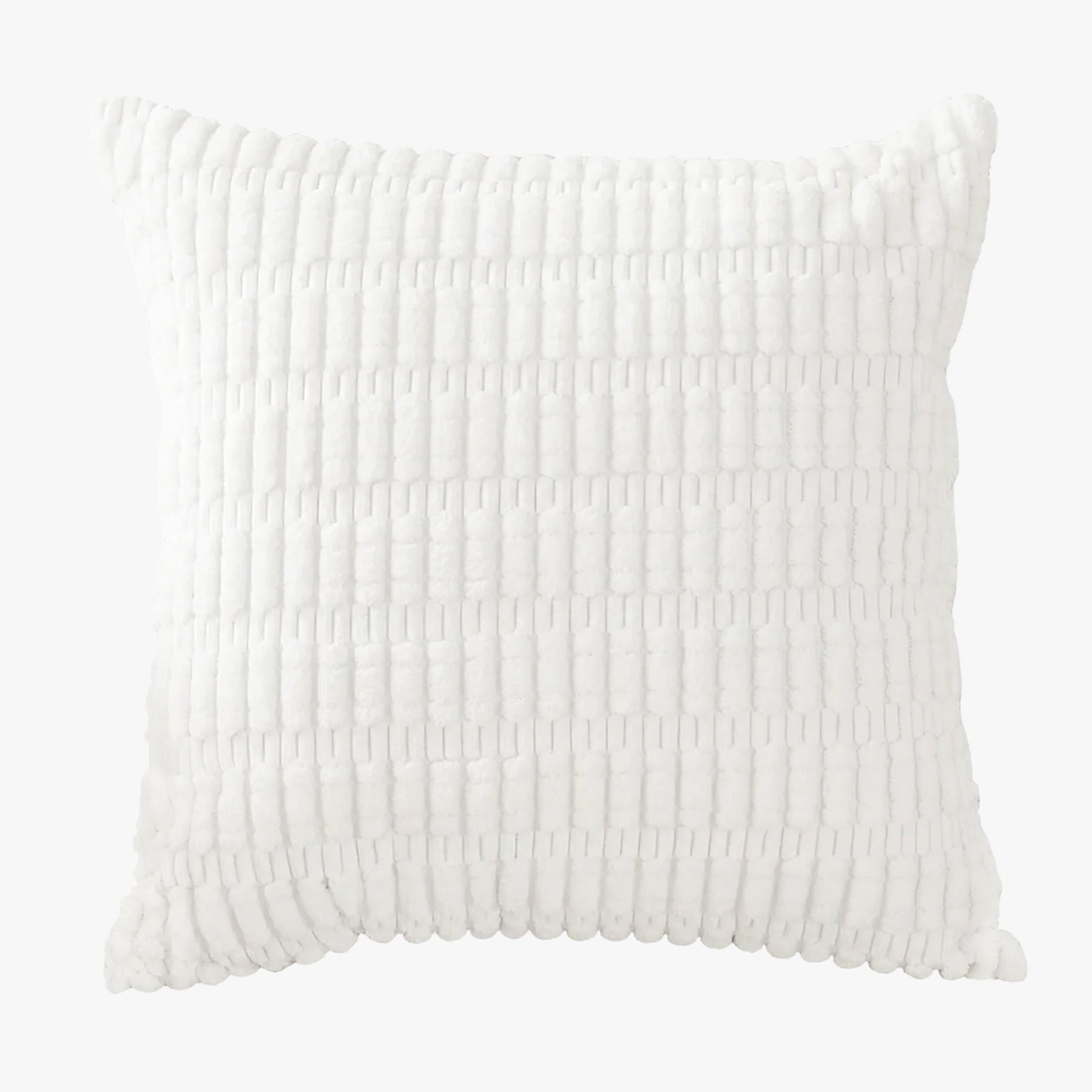 LEYSIA Coussin carré en tissu blanc 43x43 cm