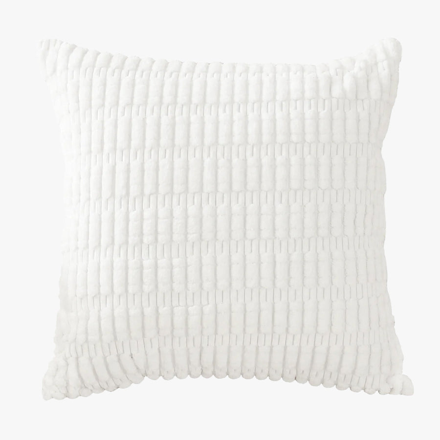 LEYSIA Coussin carré en tissu blanc 43x43 cm