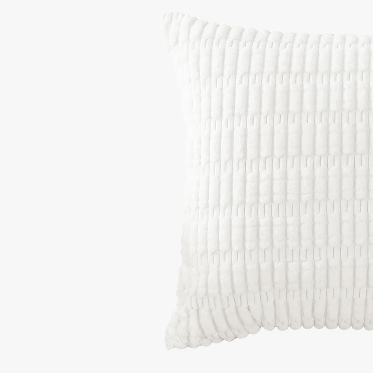 LEYSIA Coussin carré en tissu blanc 43x43 cm