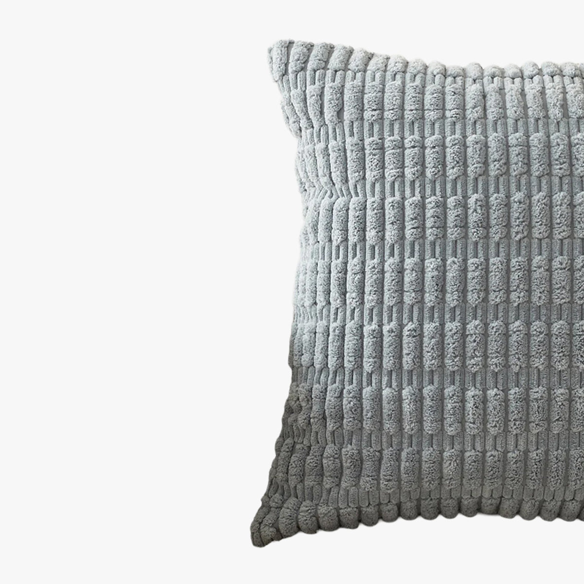 LEYSIA Coussin carré en tissu gris 43x43 cm
