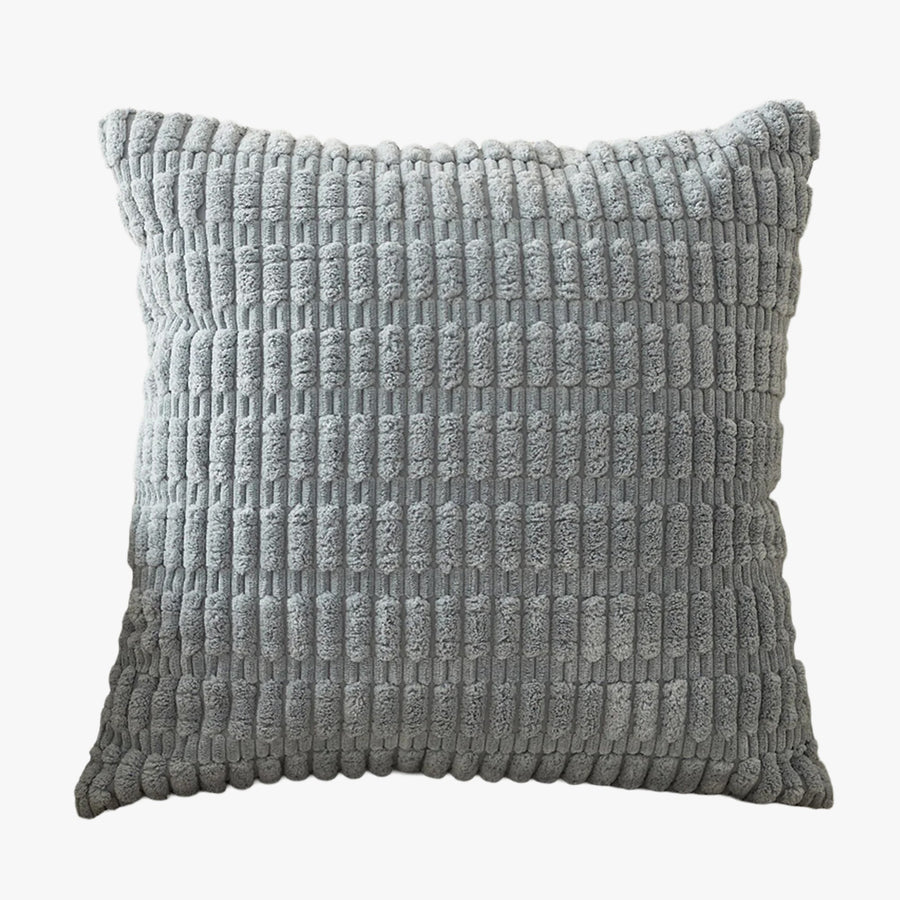 LEYSIA Coussin carré en tissu gris 43x43 cm