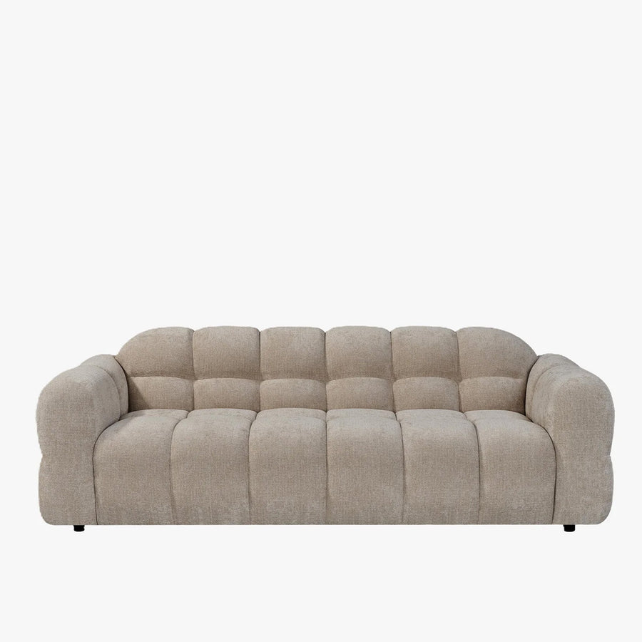 LYRA Canapé 3 places en tissu beige foncé