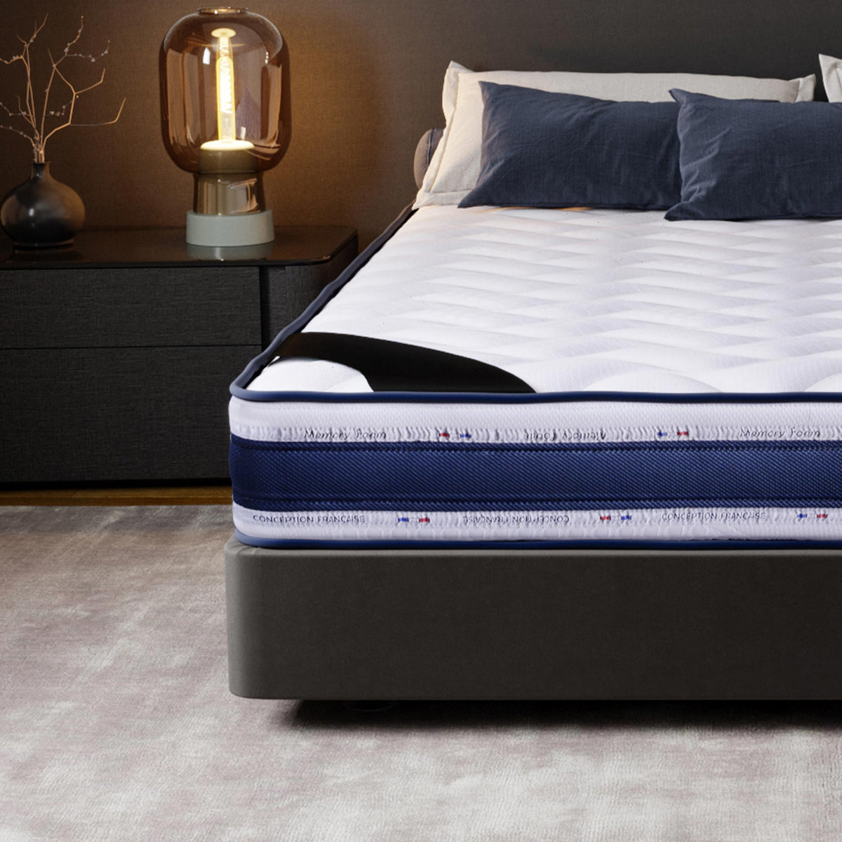 MATIAS Matelas mémoire de forme épaisseur 22 cm - 140x190 cm