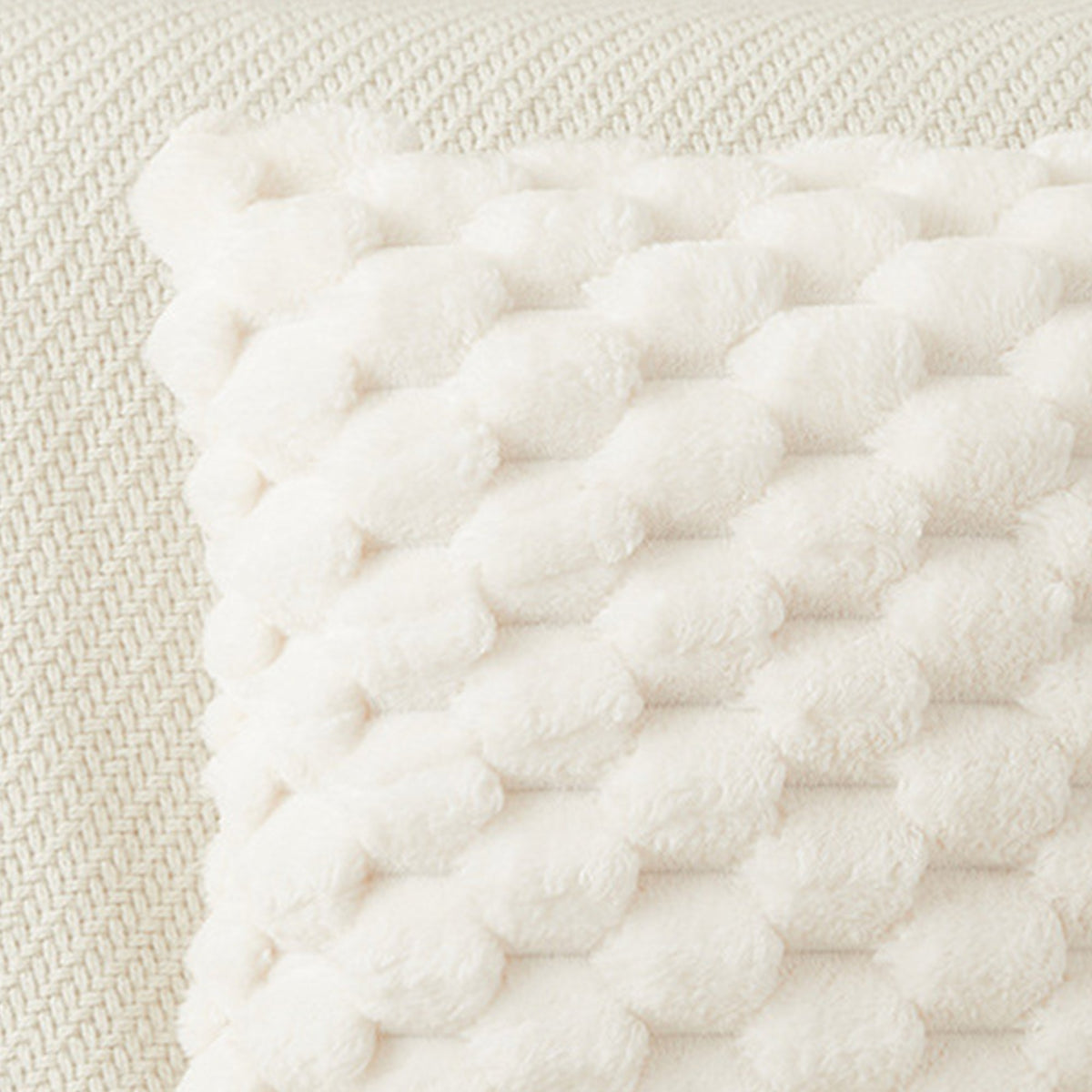 MEYS Coussin carré en tissu blanc 45x45 cm