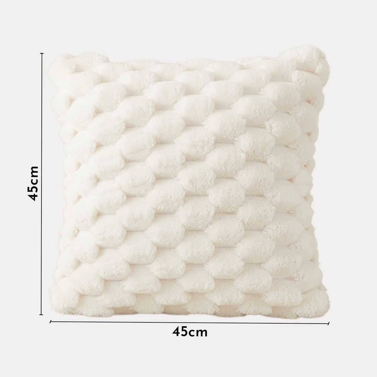 MEYS Coussin carré en tissu blanc 45x45 cm
