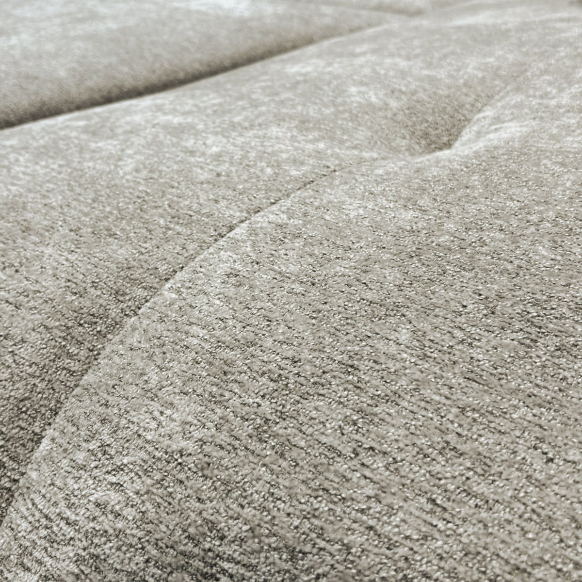 MIREL Canapé d'angle convertible en tissu écru - Angle gauche