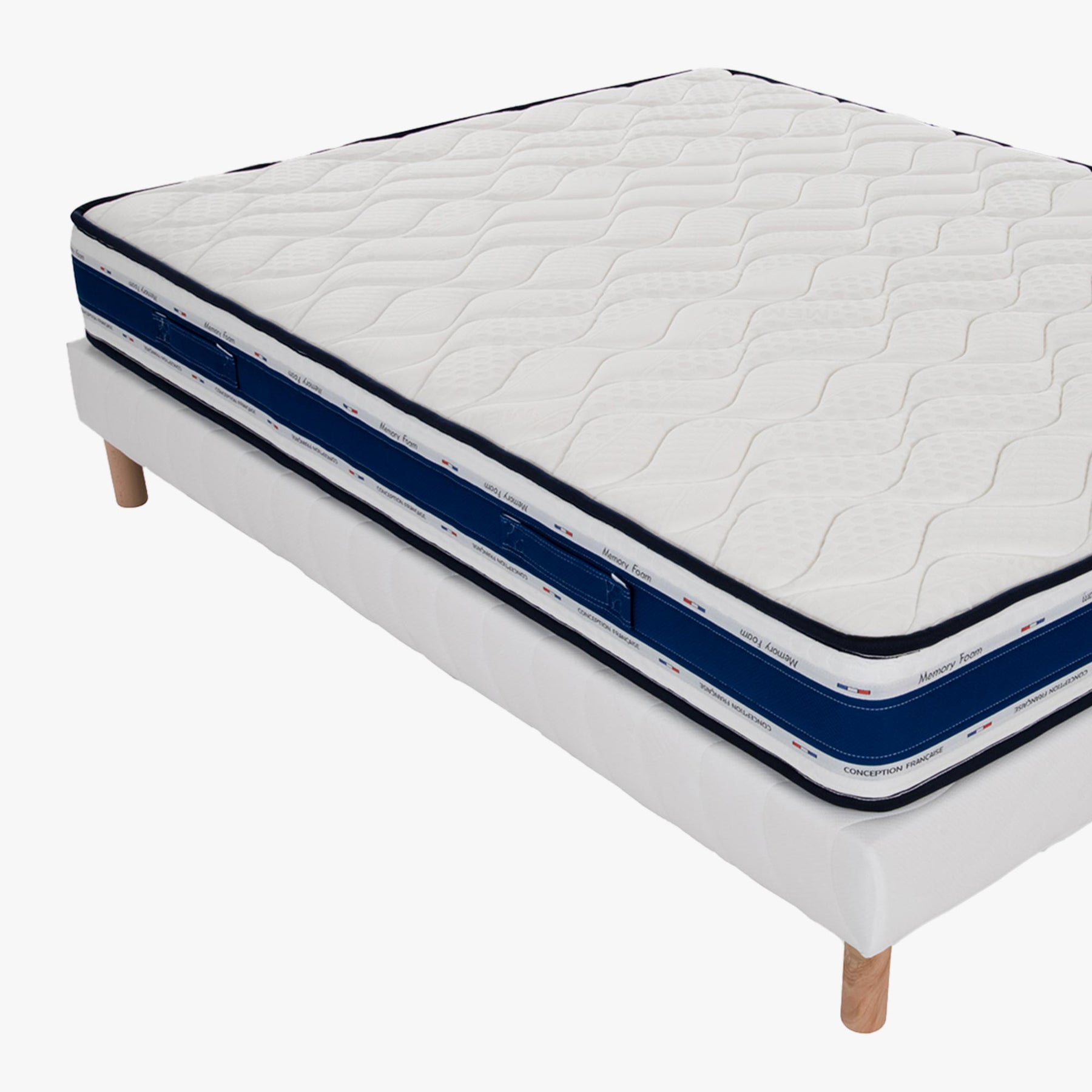 MOON Ensemble sommier+matelas 22 cm 140x190