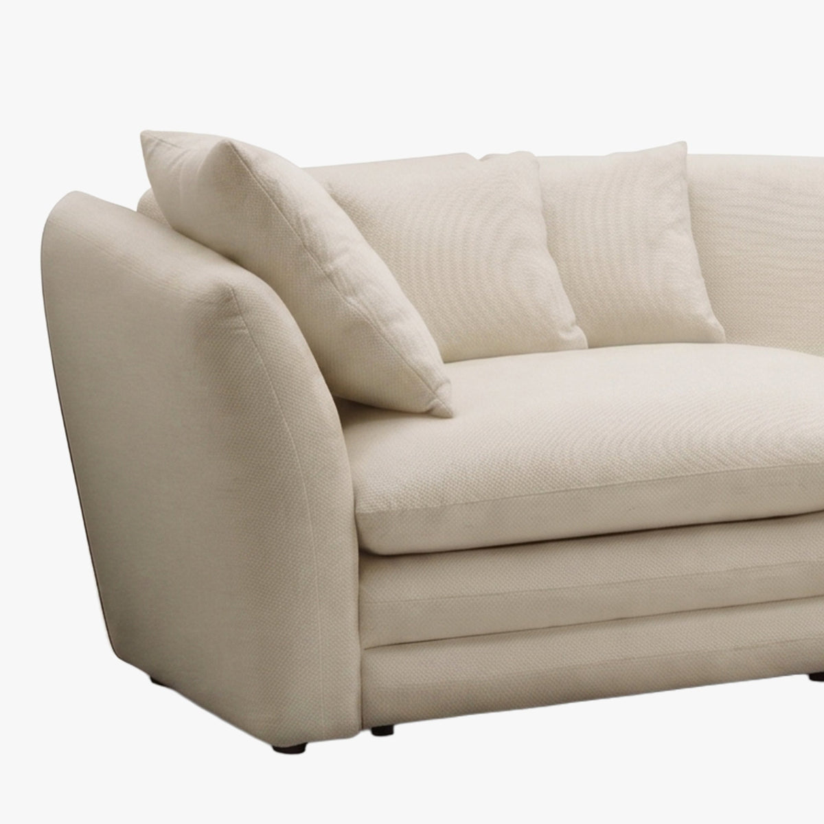 NATALIA Canapé d'angle modulable et réversible en tissu beige