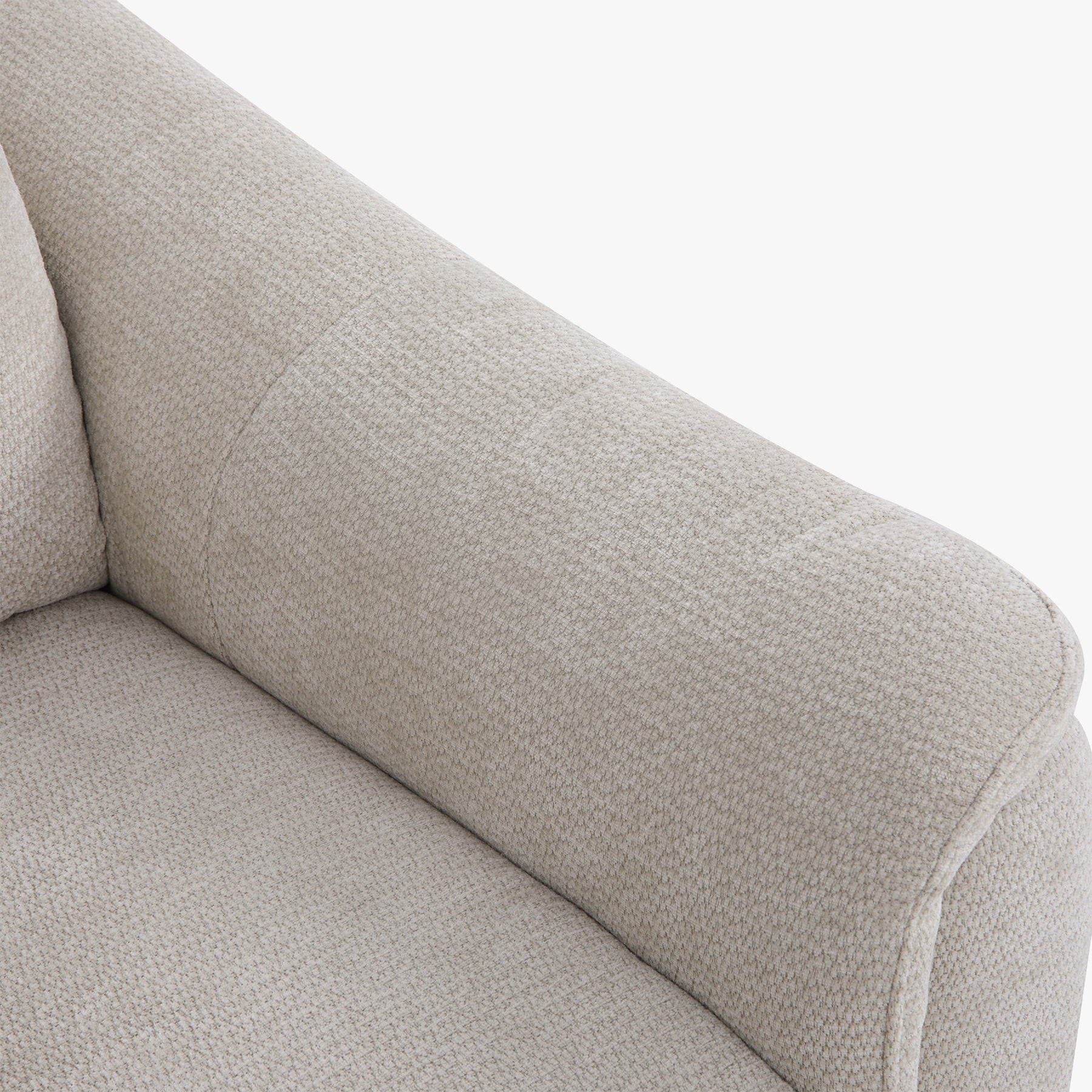 ORION Canapé d'angle relax électrique avec coffre en tissu beige  - Angle droit