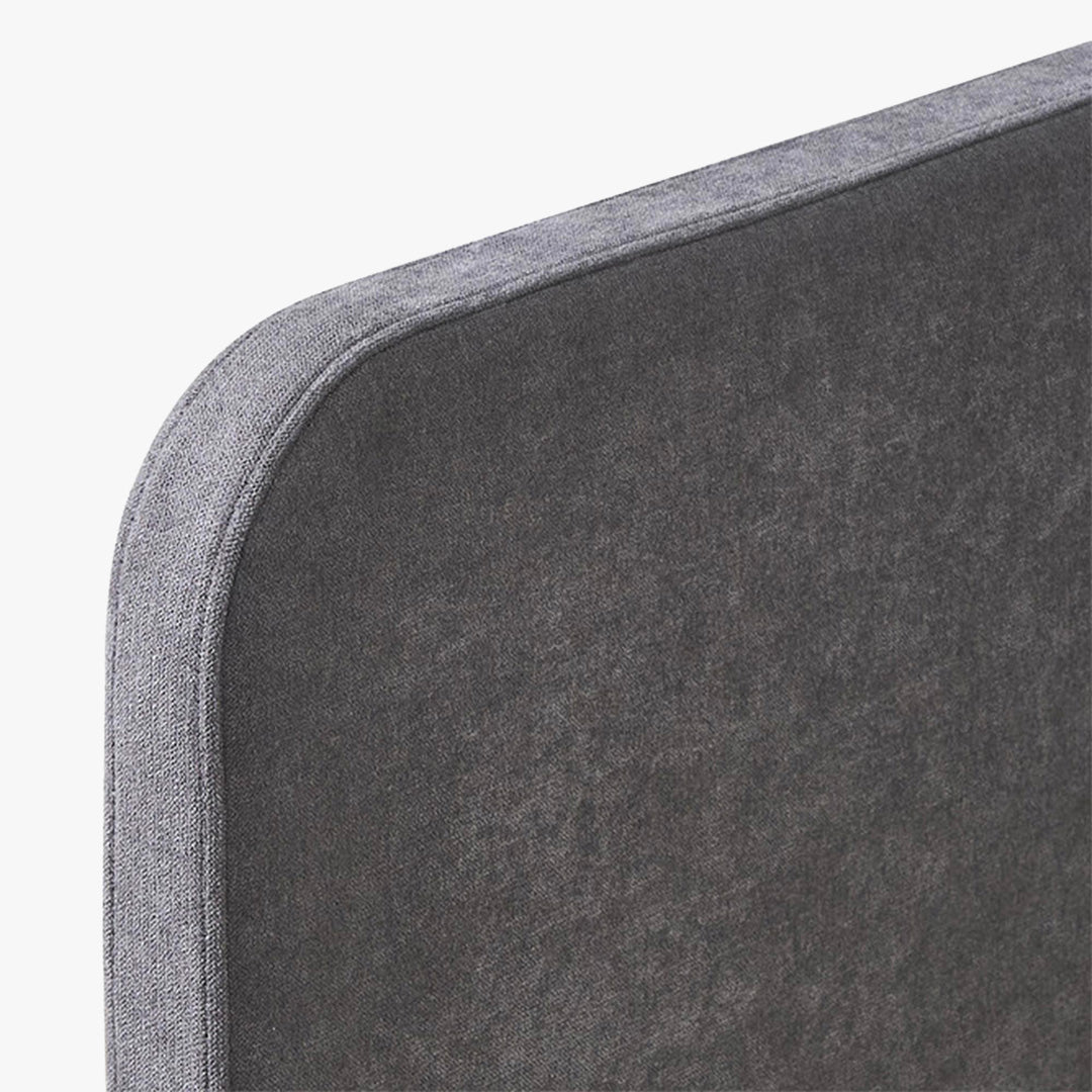 PARMA Lit simple en tissu gris avec 2 tiroirs 90x200 cm