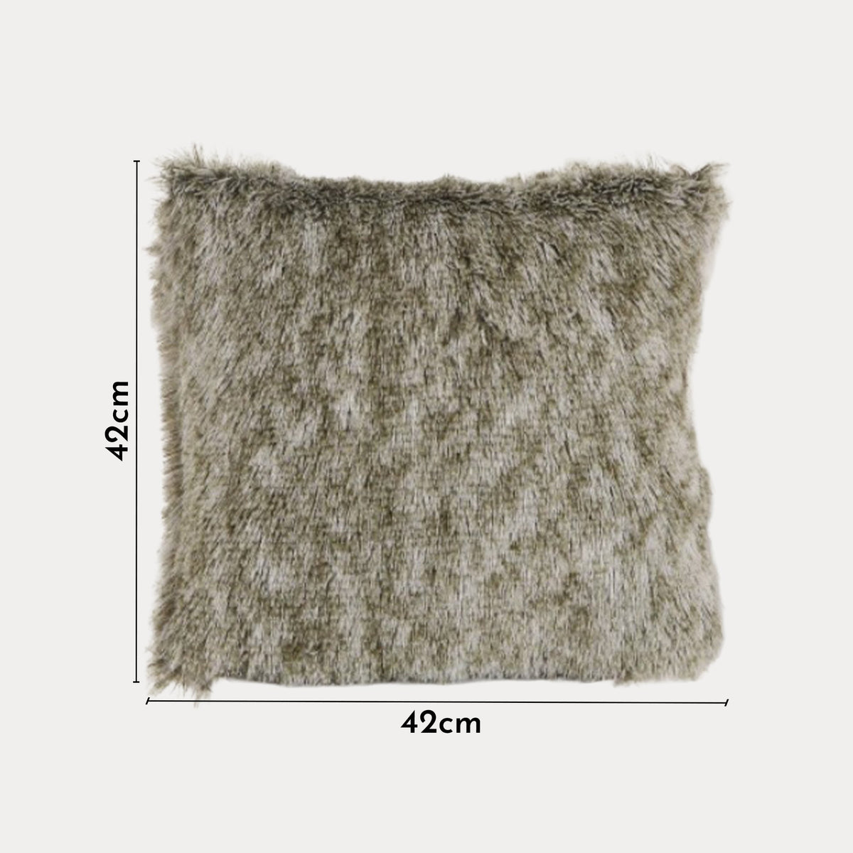 PERLA Coussin carré en tissu beige 42x42 cm