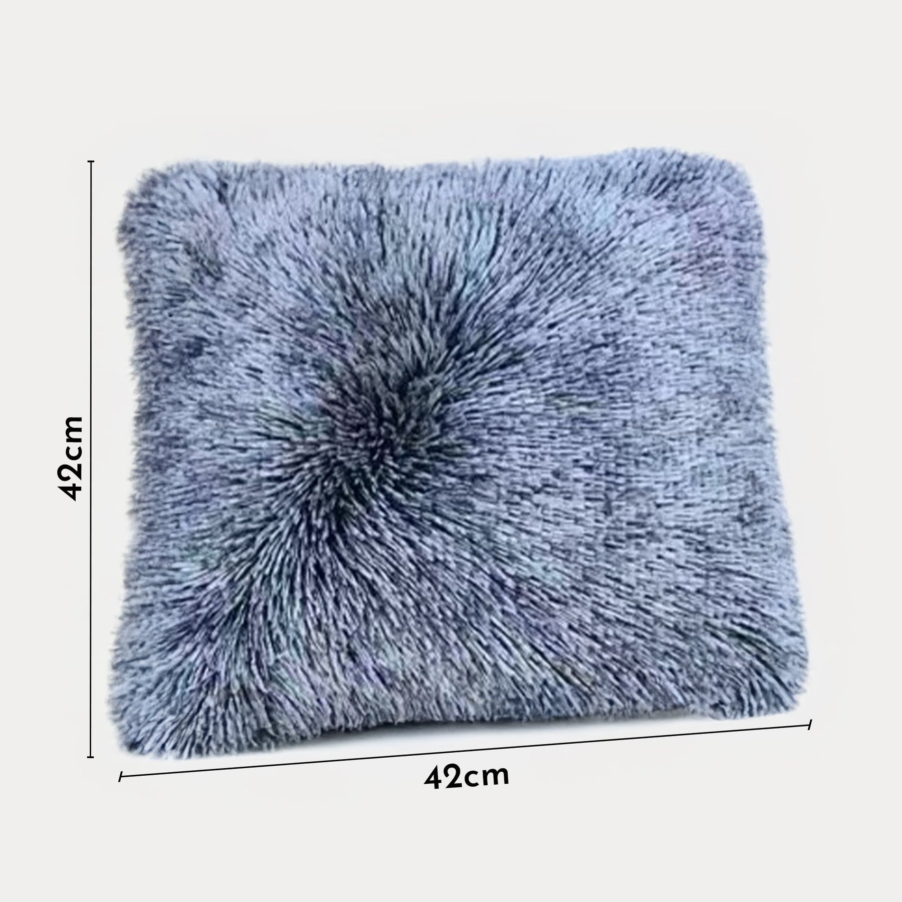 PERLA Coussin carré en tissu bleu 42x42 cm