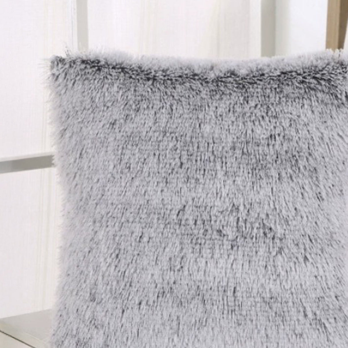 PERLA Coussin carré en tissu gris 42x42 cm