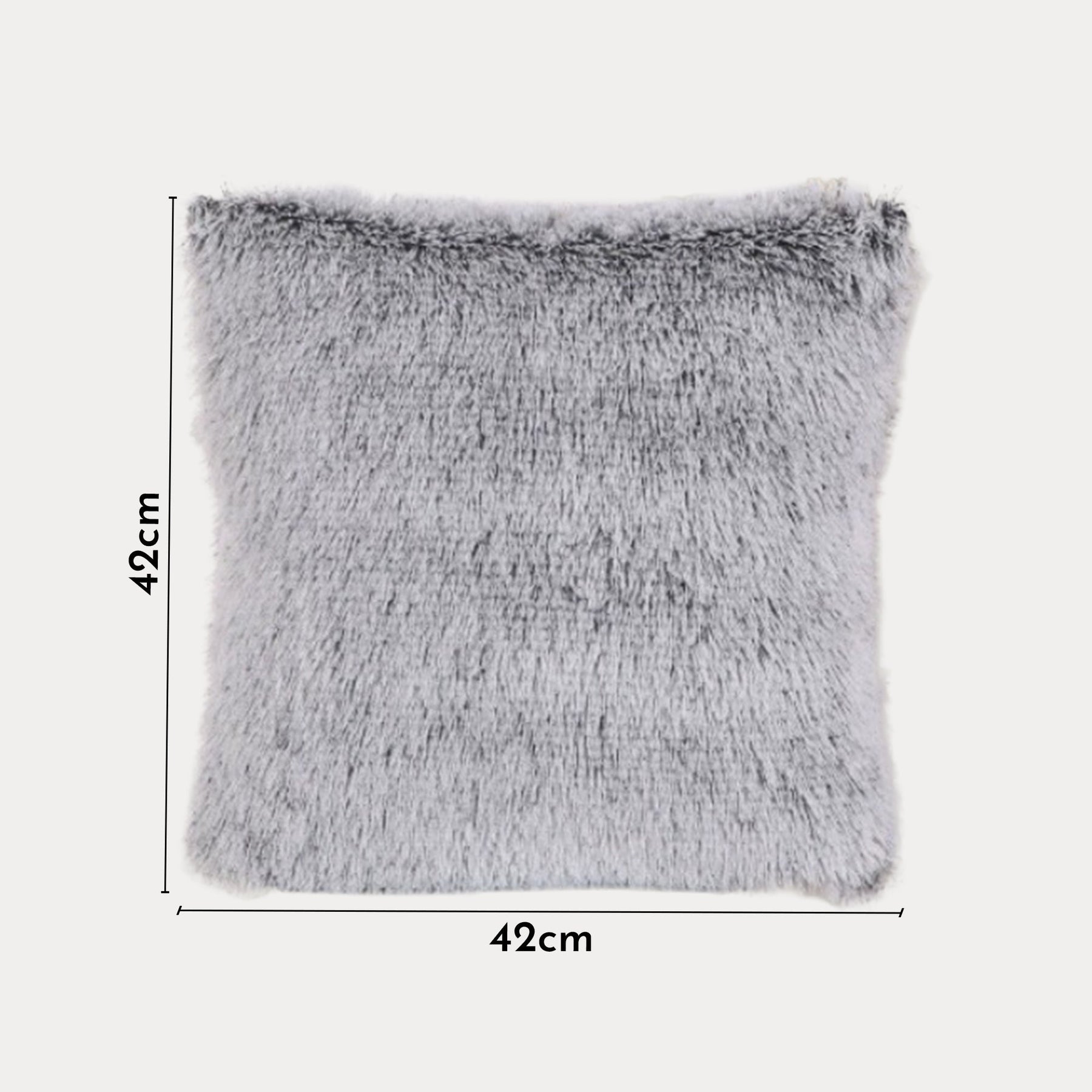 PERLA Coussin carré en tissu gris 42x42 cm