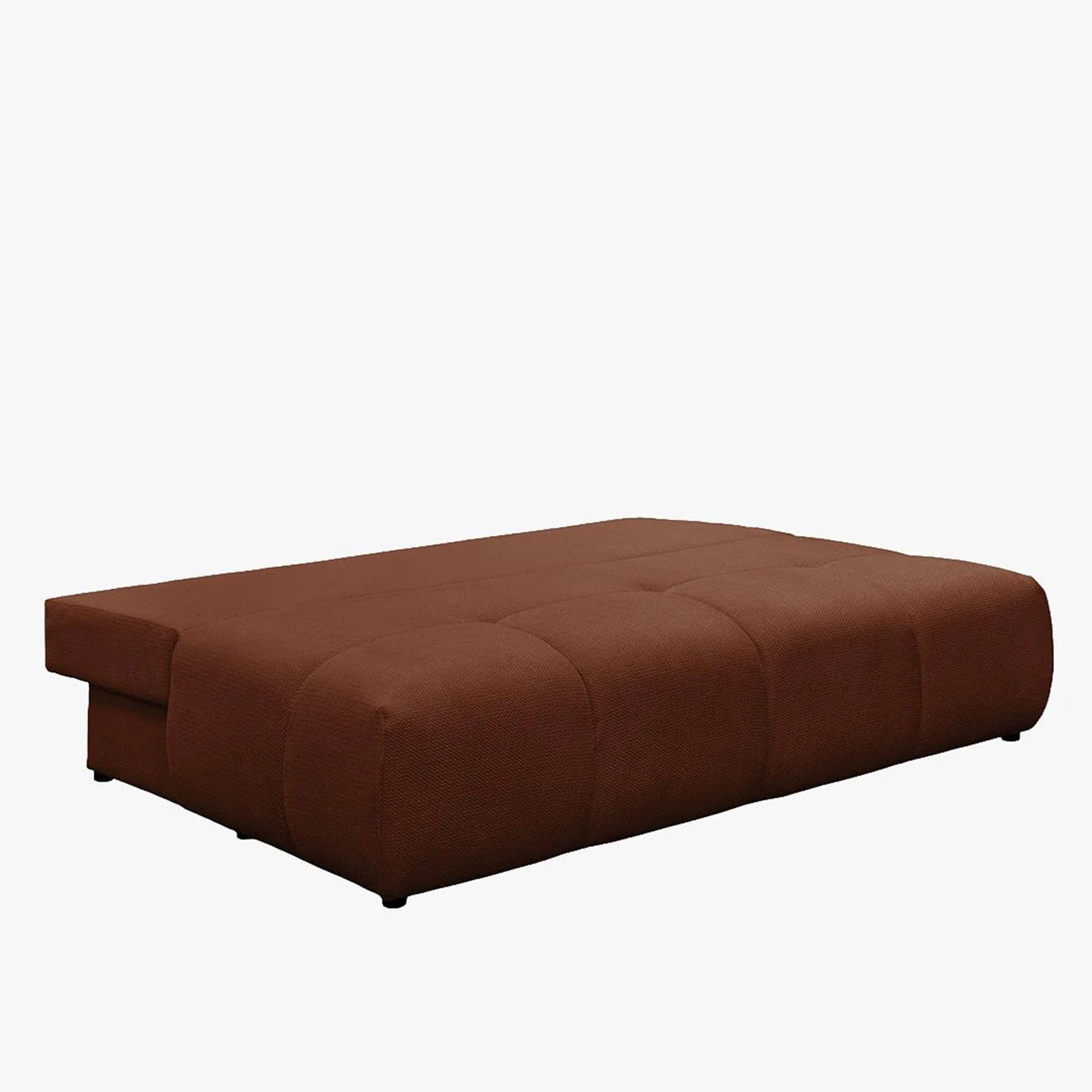 ROSA Canapé 3 places convertible avec coffre en tissu terracotta