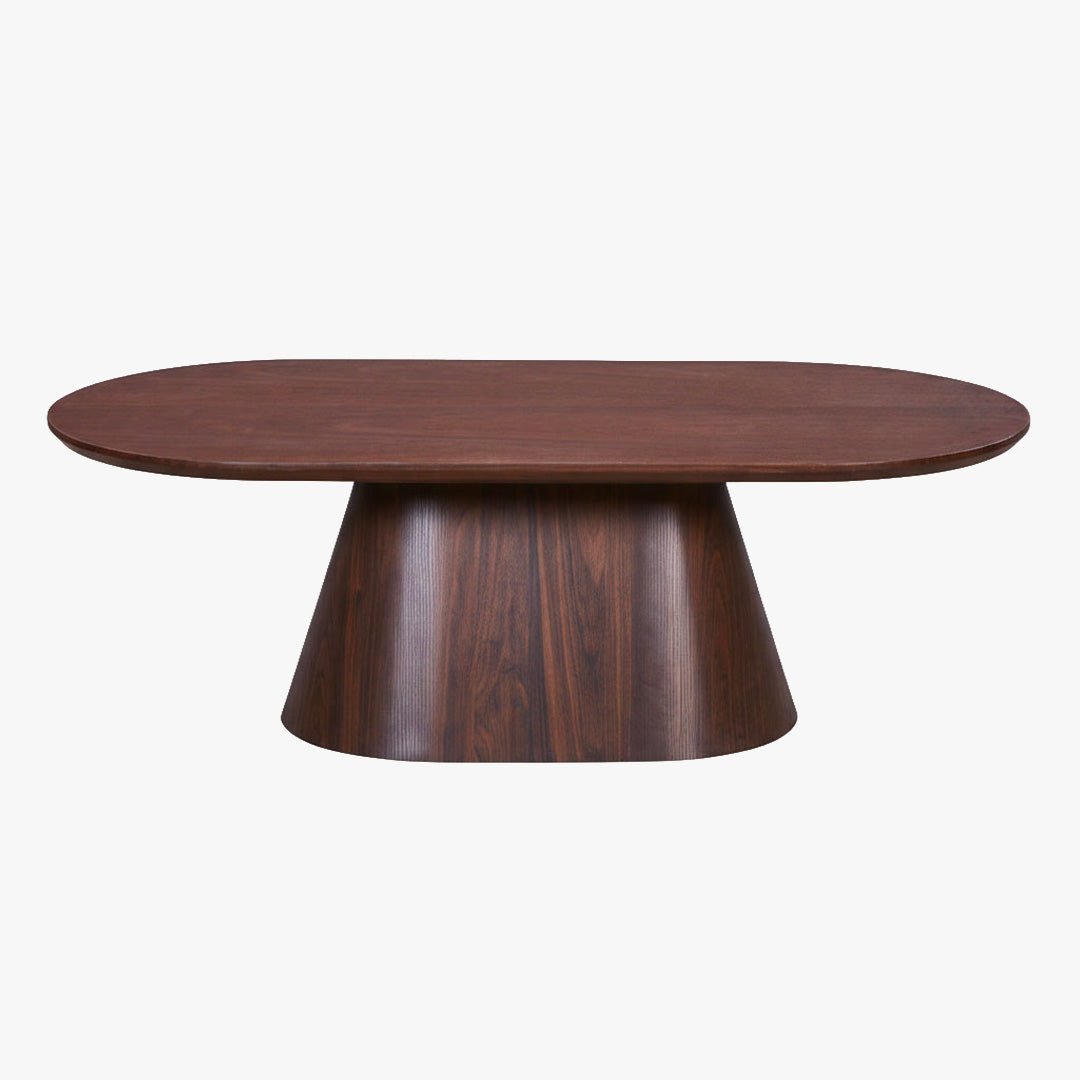 ROXY Table basse ovale couleur bois foncé 120 cm
