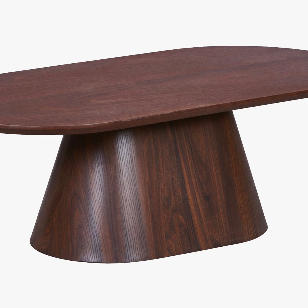 ROXY Table basse ovale couleur bois foncé 120 cm