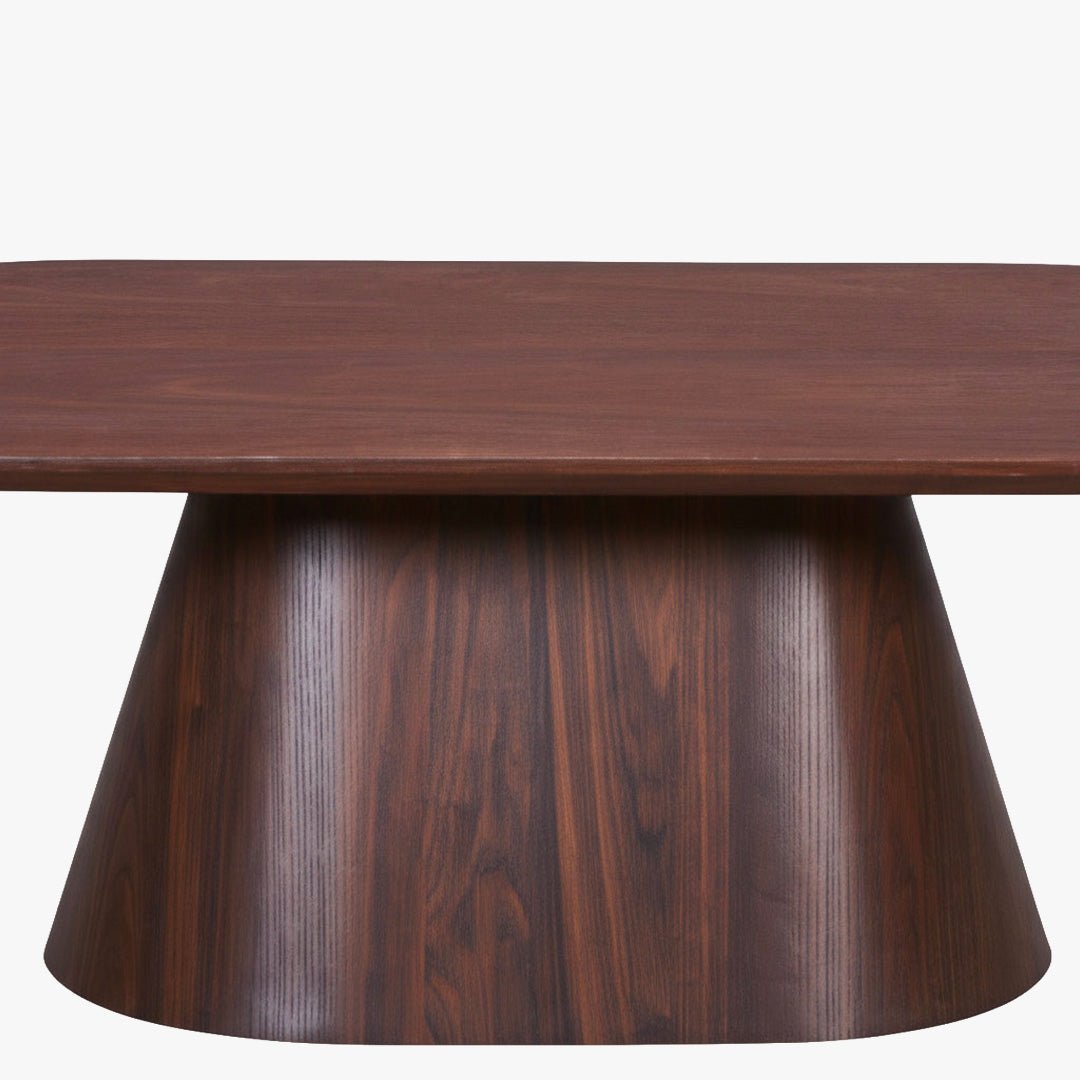 ROXY Table basse ovale couleur bois foncé 120 cm