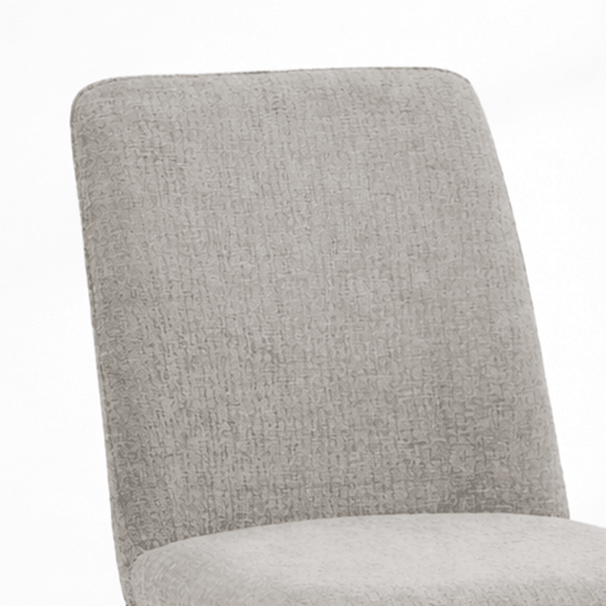 SELIA Lot de 2 chaises en tissu taupe clair pieds couleur bois foncé