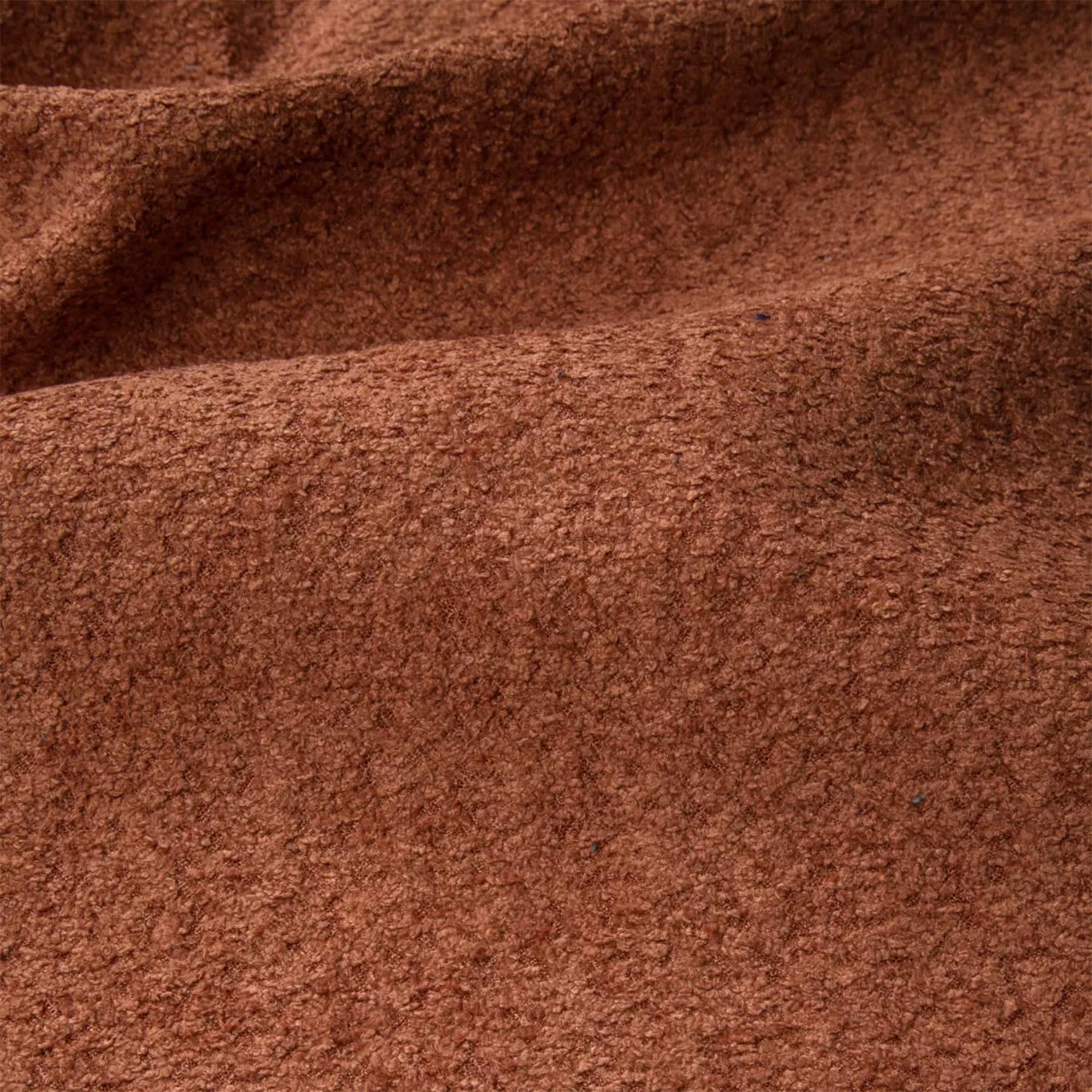 SERENA Canapé d'angle tissu bouclette orange - Angle droit