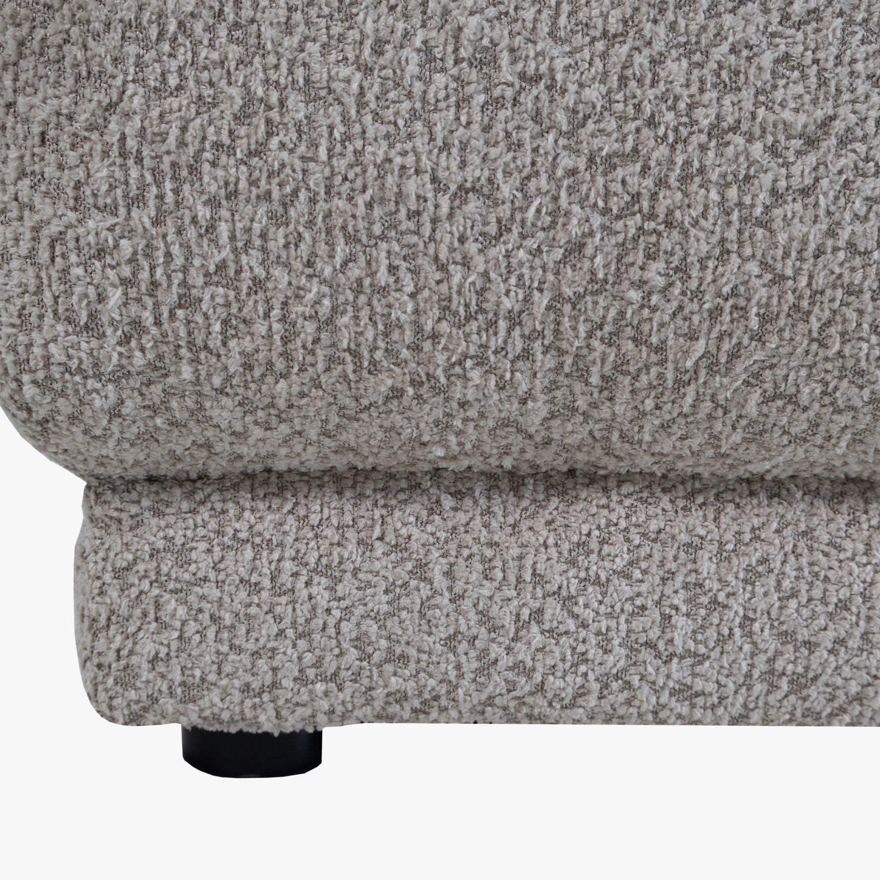 SEYA Canapé 3 places en tissu bouclette beige foncé