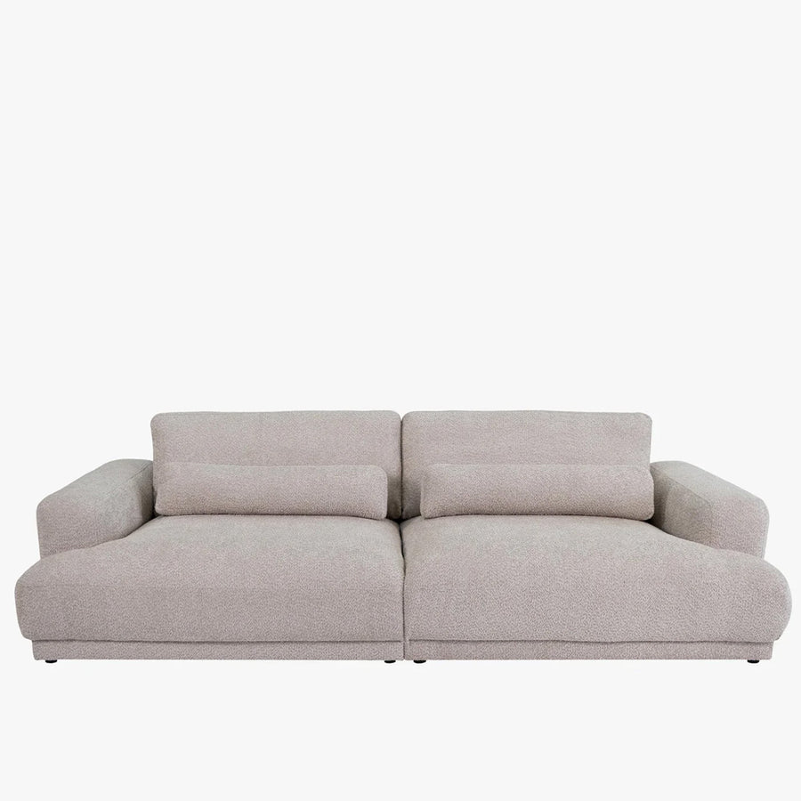 SEYA Canapé 3 places en tissu bouclette beige foncé