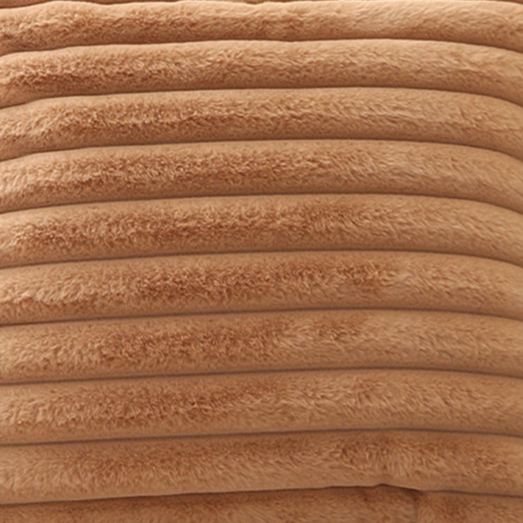 STANLY Coussin carré en tissu côtelé camel 43x43 cm