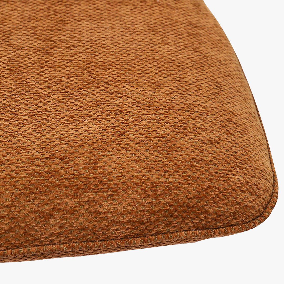 STELA Lot de 2 tabourets pivotants en tissu rouille piètement métal noir