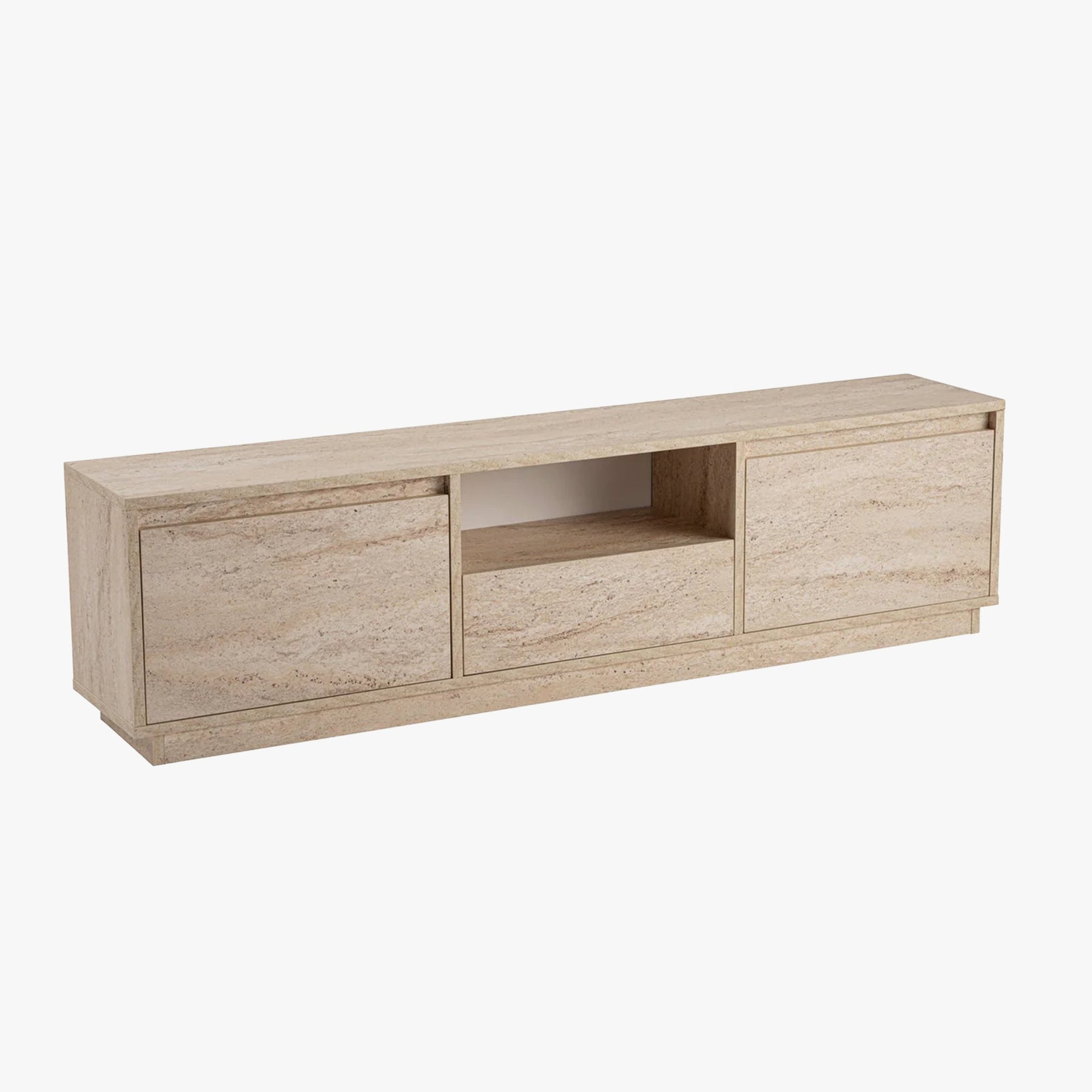 VIANA Meuble TV 3 portes 1 niche beige