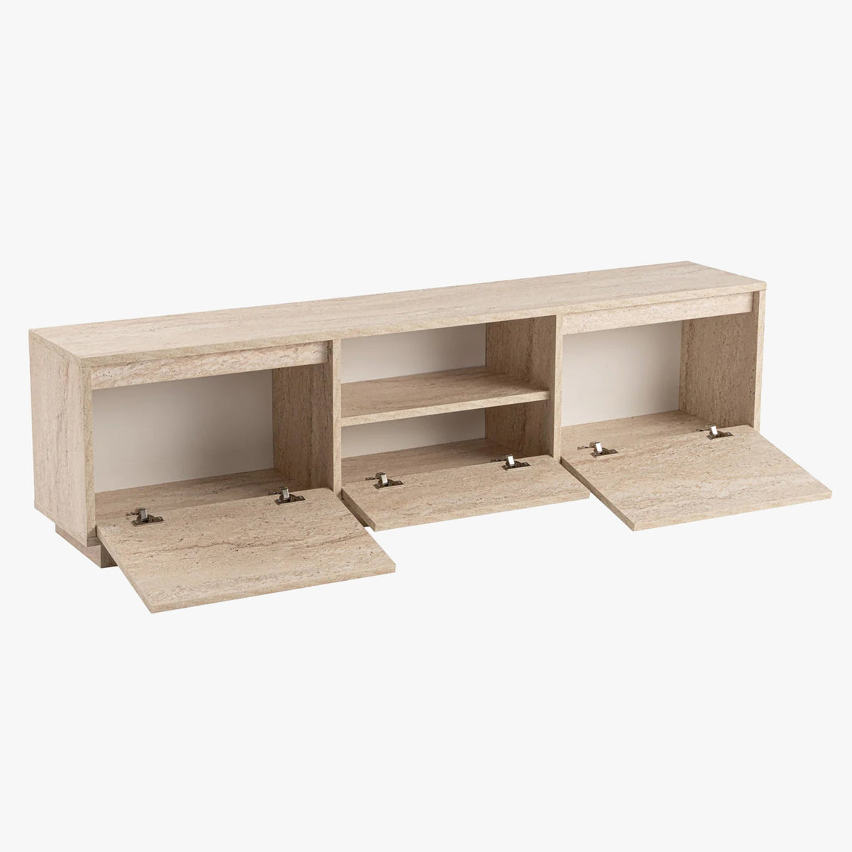 VIANA Meuble TV 3 portes 1 niche beige