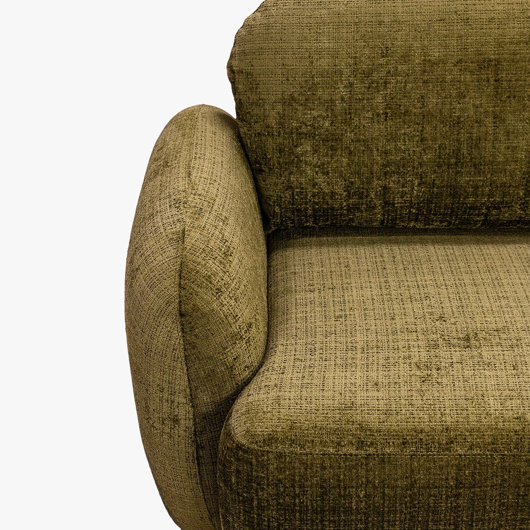VIONA Canapé d'angle convertible avec coffre en tissu vert - Angle droit