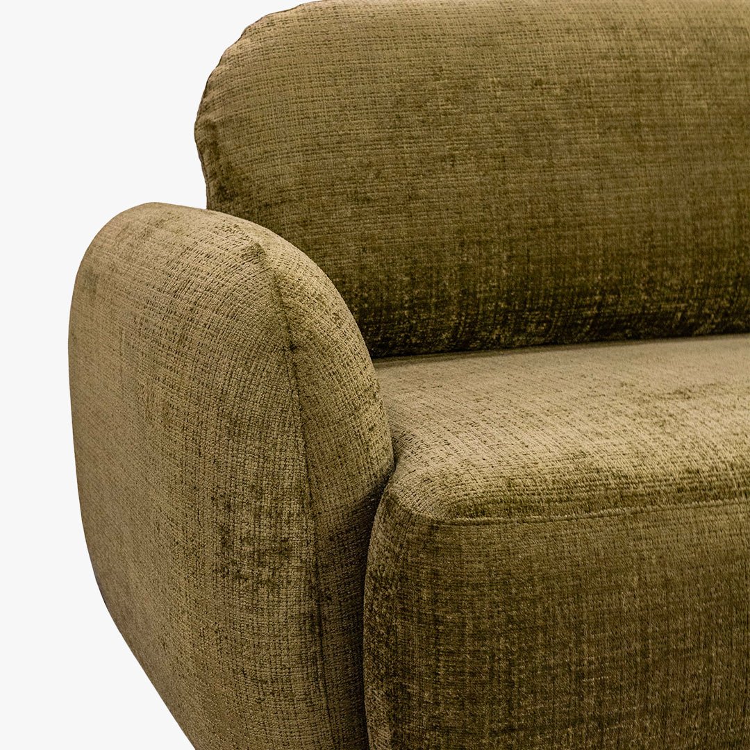 VIONA Canapé d'angle convertible avec coffre en tissu vert - Angle droit