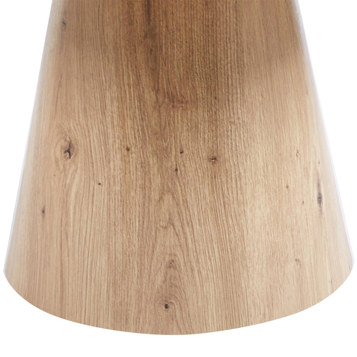 ZAYA Table basse ronde en bois couleur chêne vieilli piètement en cône