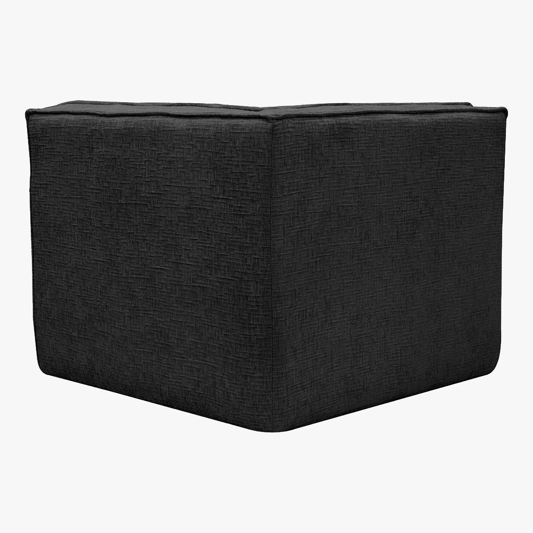 ZEYNA Fauteuil modulable angle réversible tissu noir
