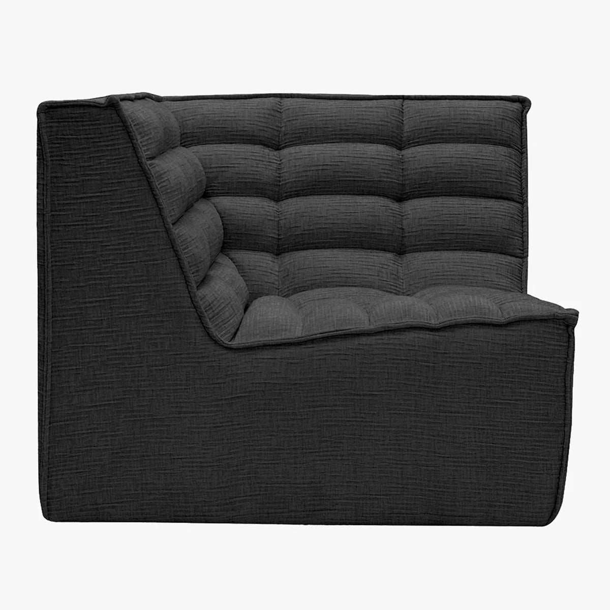 ZEYNA Fauteuil modulable angle réversible tissu noir